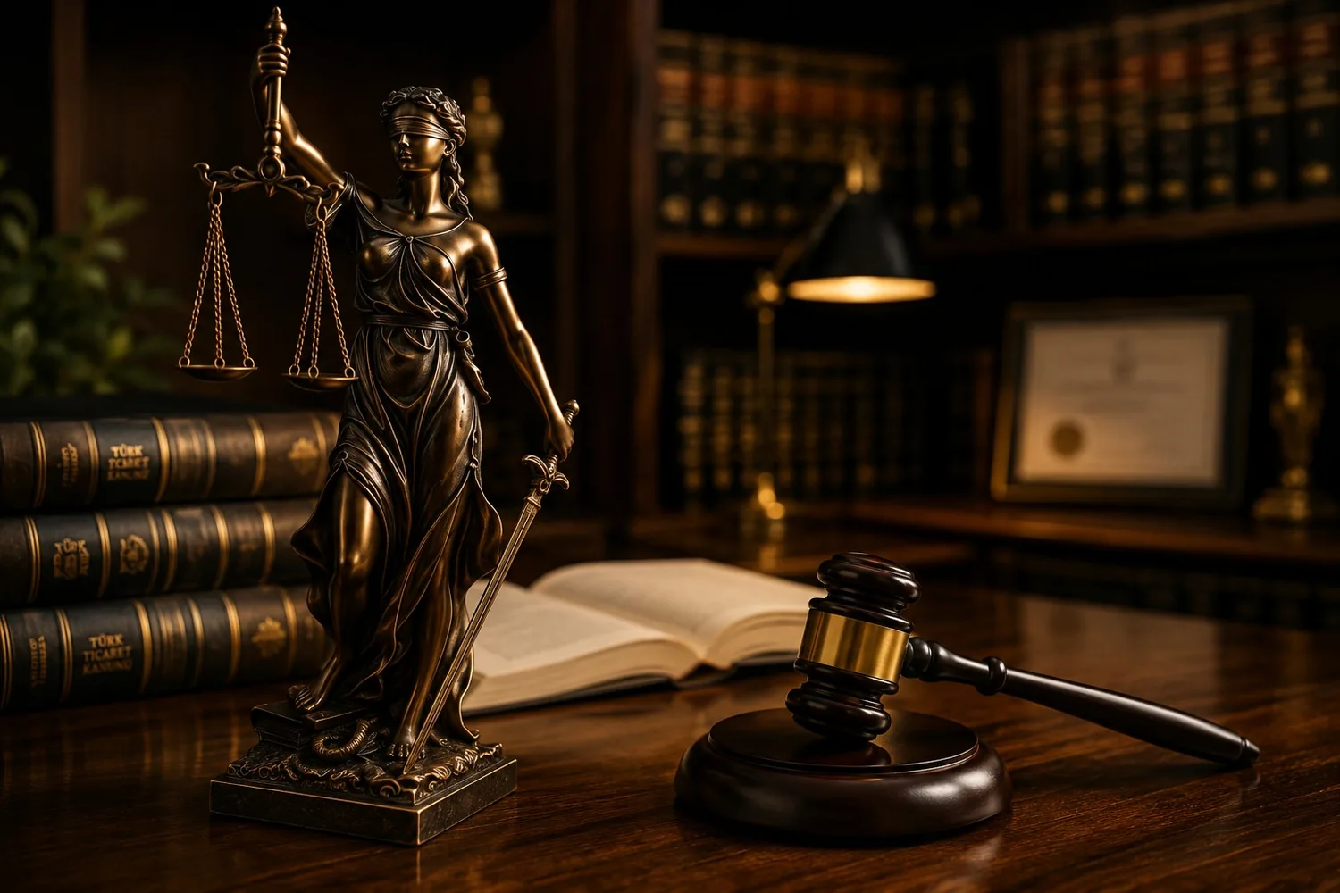 Law and justice themed visual